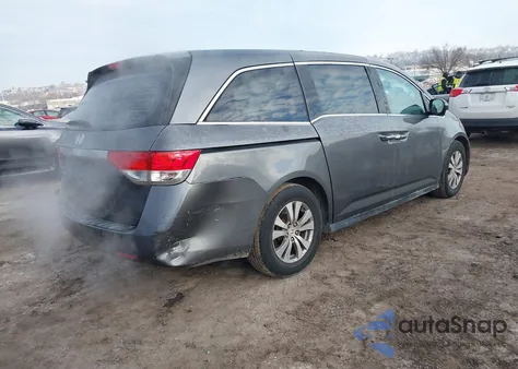 2014 Honda Odyssey Ex-L from USA, damaged, VIN 5FNRL5H62EB006525